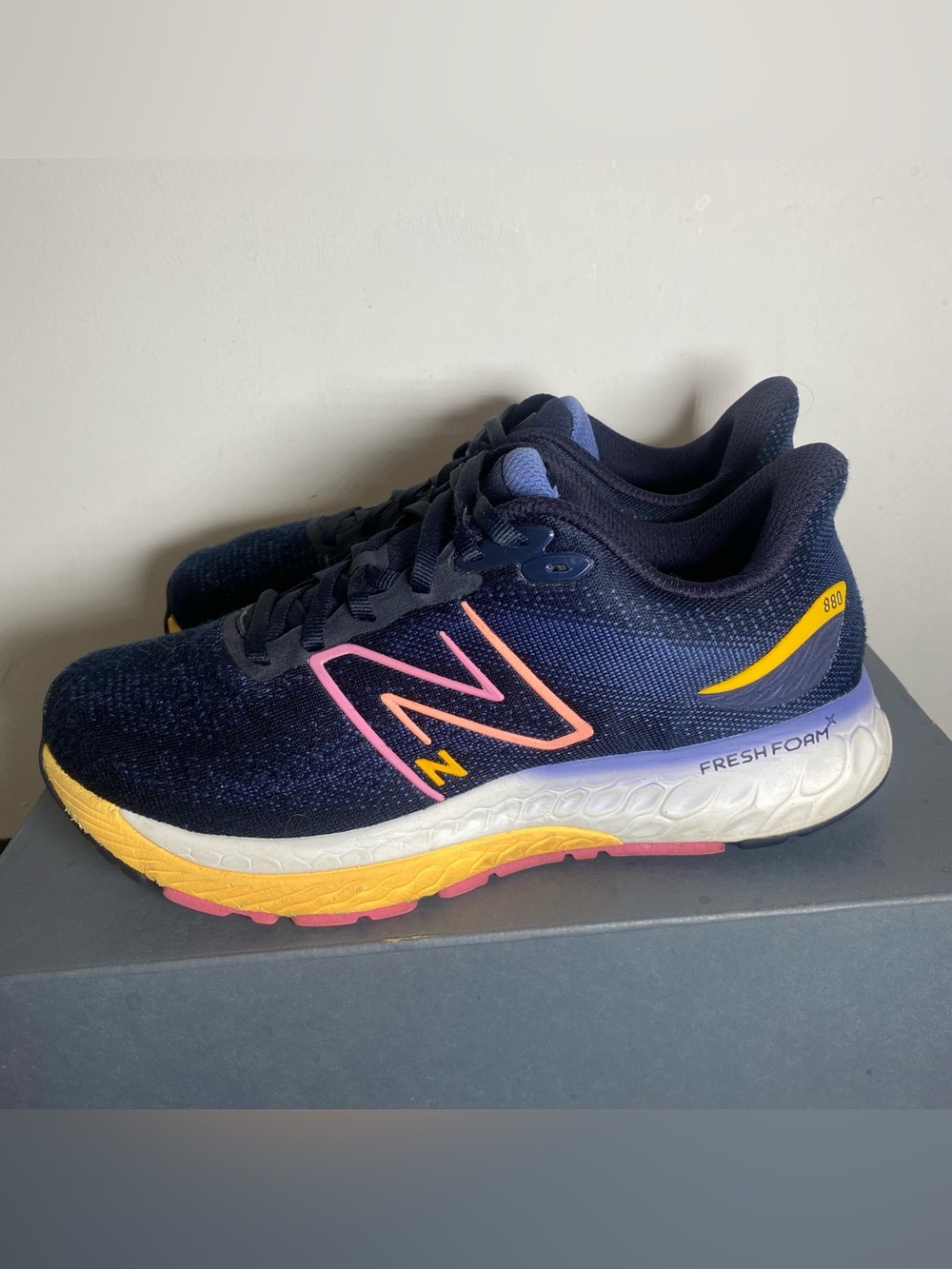 New Balance Women’s Fresh Foam 880v12 Blue Running Shoes Wide Width - Picture 5 of 7
